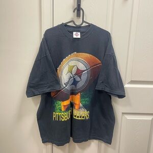 Vintage 1990s  Pittsburgh Steelers Graphic T-shirt  Identifiable Oversized